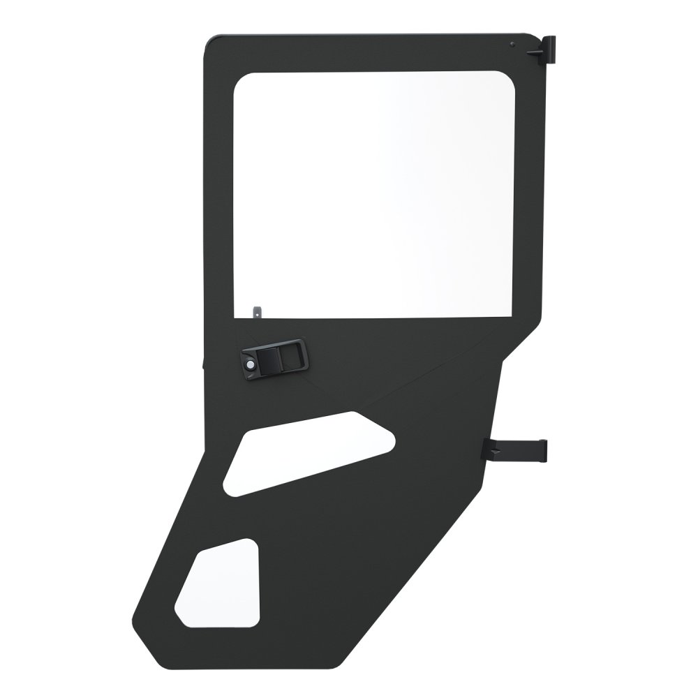 Polaris Zip Window Doors - Rear - Canvas - Black # 2883634